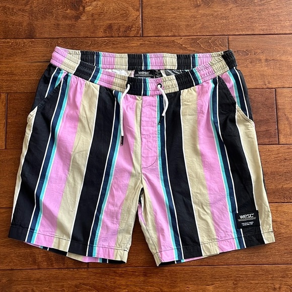 WeSC Hampus Lawn Stripe Shorts - Picture 2 of 9